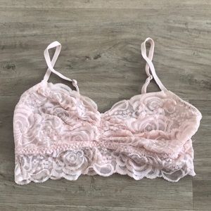 Lace bralette- pale pink!